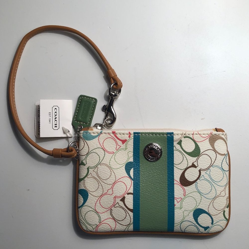 Multi Colored Coach Wristlet (Never Used)